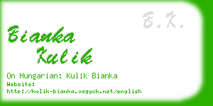 bianka kulik business card